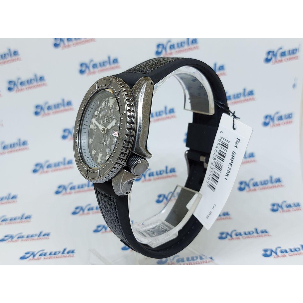 Seiko 5 Sports SRPE79K1 Automatic Grey Vintage - Jam Tangan Pria SRPE79