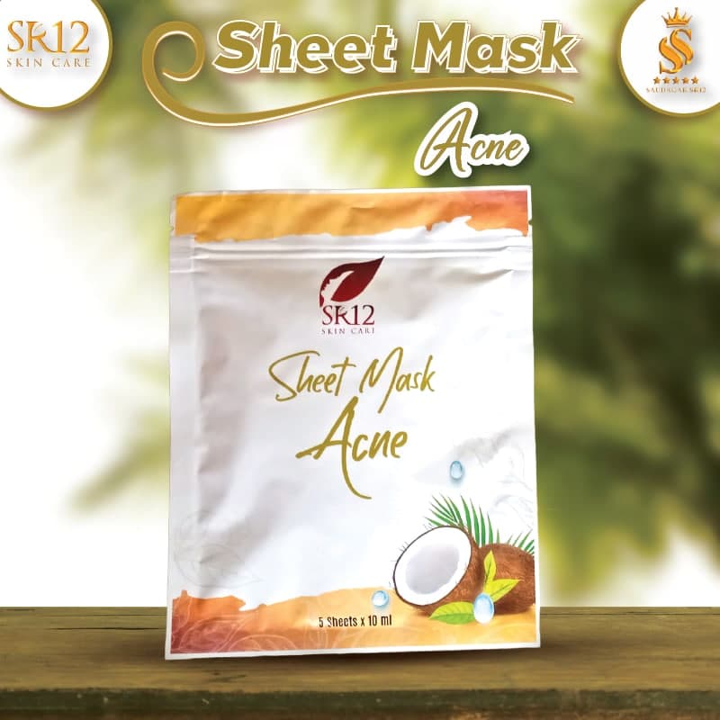 MASKER WAJAH BERJERAWAT ! SHEET MASK ACNE SR12 / MASKER KHUSUS JERAWAT / SHEET MASK BPOM / MASKER WAJAH