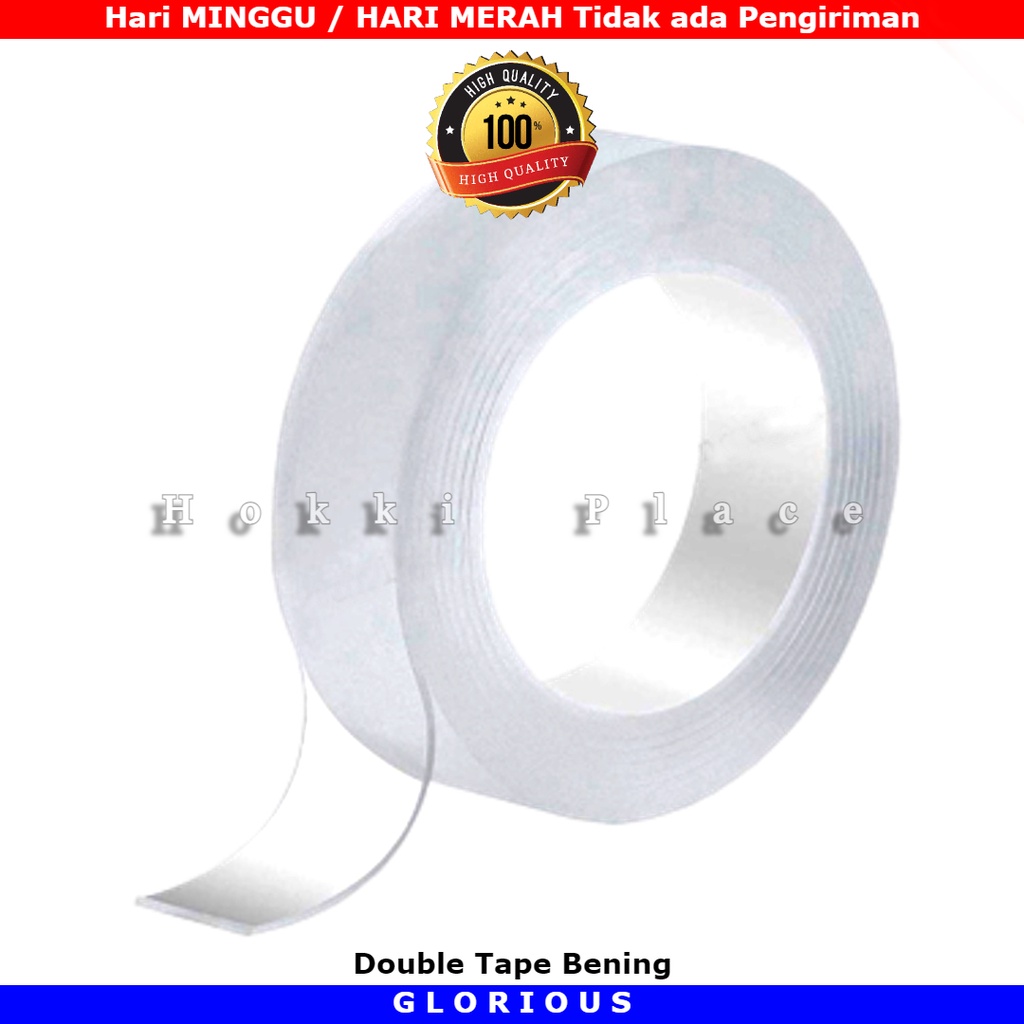 Selotip Bening Transparan Double Tape 1M & 3M Nano Magic Double Tape