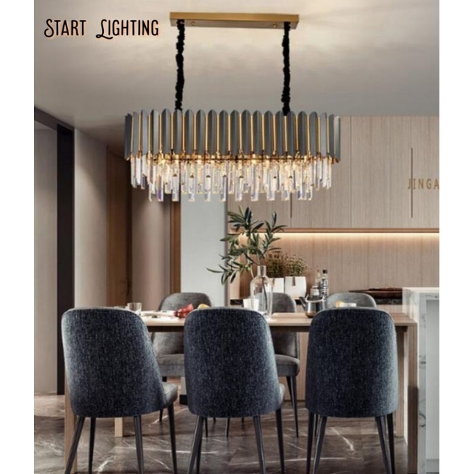 Lampu gantung modern/lampu hias kristal ruang meja makan