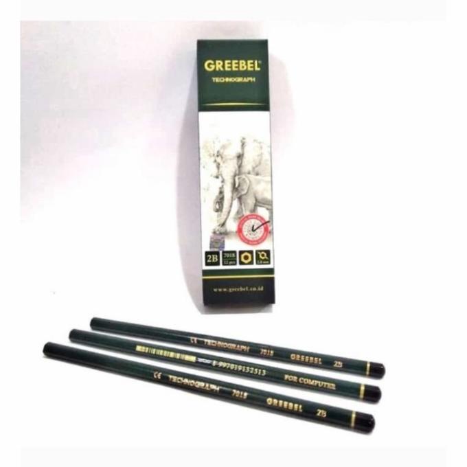

monggo] 12 PCS) PENSIL 2B 7018 GREEBEL /PENSIL MURAH/PENSIL UJIAN