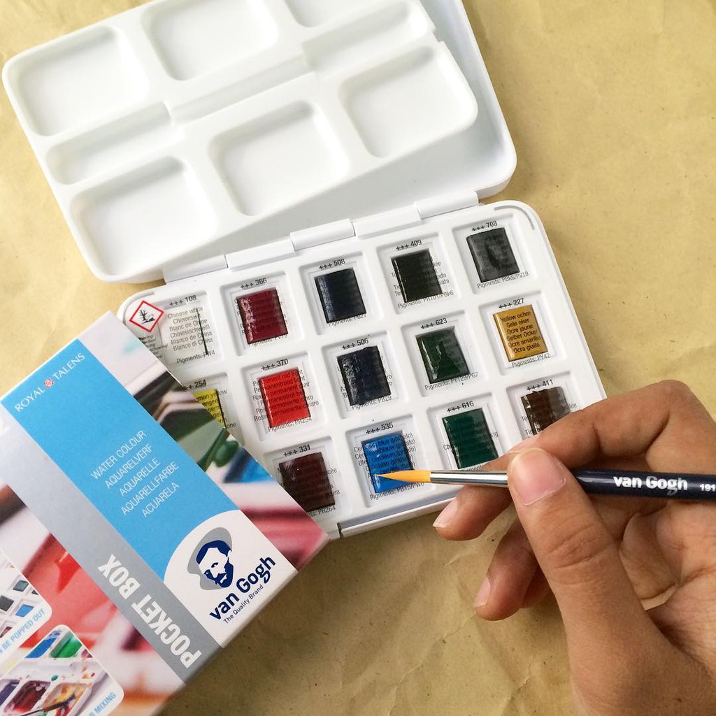 

Van Gogh 12 Pan + 3 pans Watercolor Pocket Box