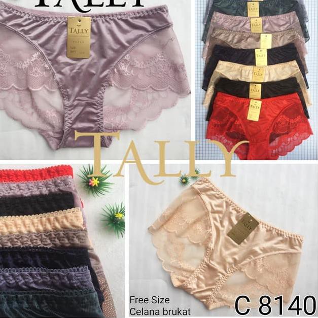 ♦ CD Celana Dalam Wanita Brukat Renda Tally 8140 Bahan Halus ➴
