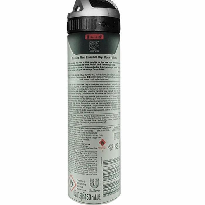 ▲ Rexona Men Deodorant Body Spray Perfume Invisible Dry 150 ml ( Parfum Deodoran Spray Pria Rexona 1