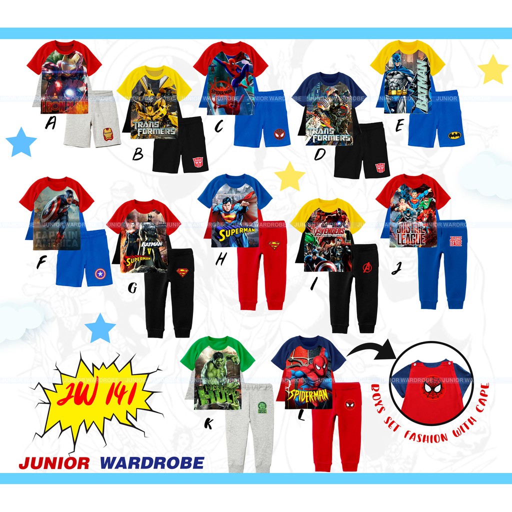 JW141 BAJU ANAK SAYAP KIDS ABCDEF