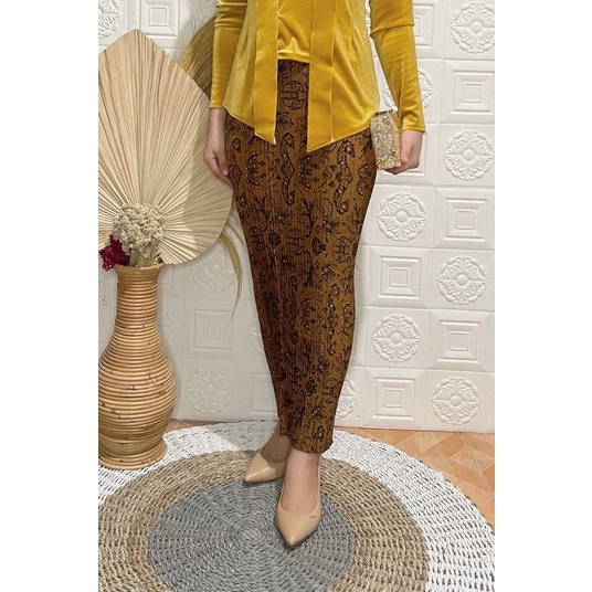 Termurah !! Rok plisket NO WIRU PRODUKSI SENDIRI. ready / rok span / rok plisket / rok batik / rok kondangan-Wahyutemurun gelap