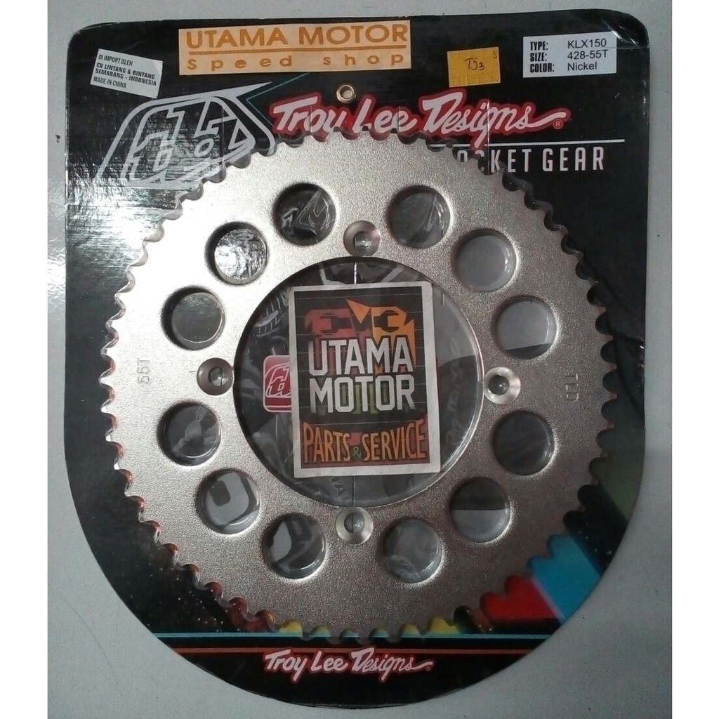 GEAR BELAKANG TLD KLX150 428 - 56T SILVER