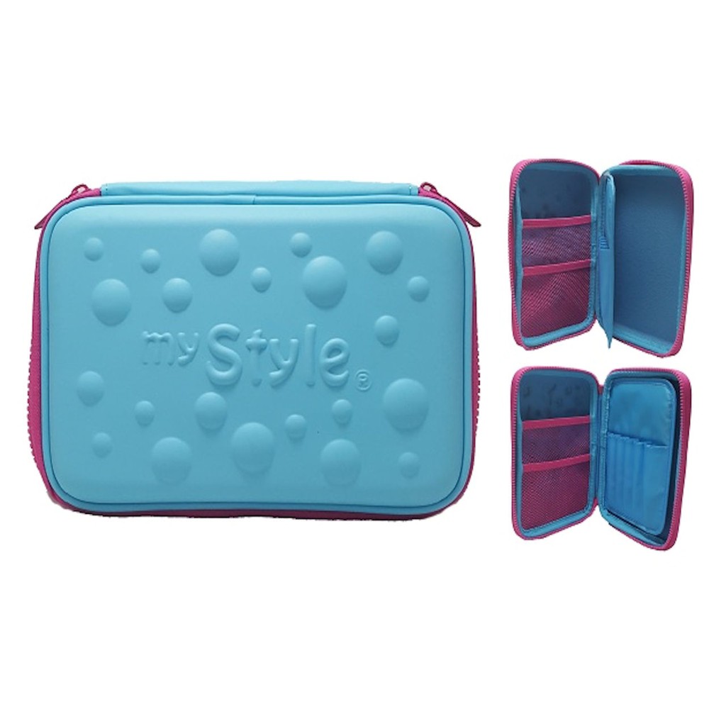 

MY STYLE TM 2112 Blue Bubble Hardtop Pencil Case
