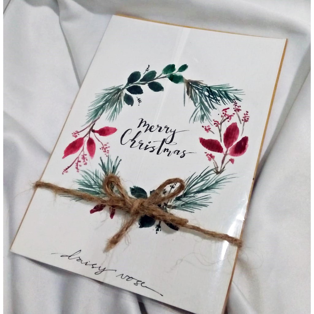 

Kartu Ucapan NATAL Handmade Watercolor
