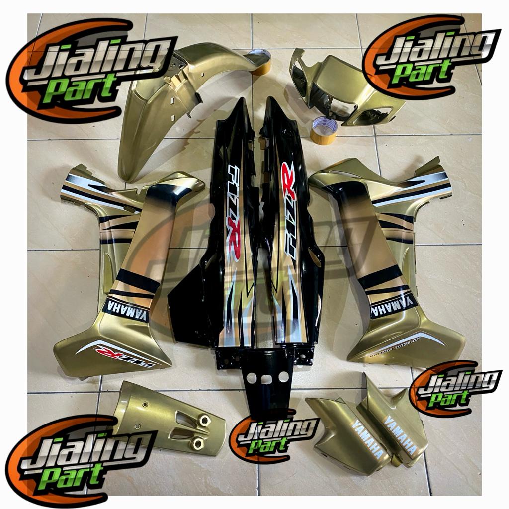 full set cover body halus Fiz R Hitam Gold full halus fizr f1zr Gold special edition set striping