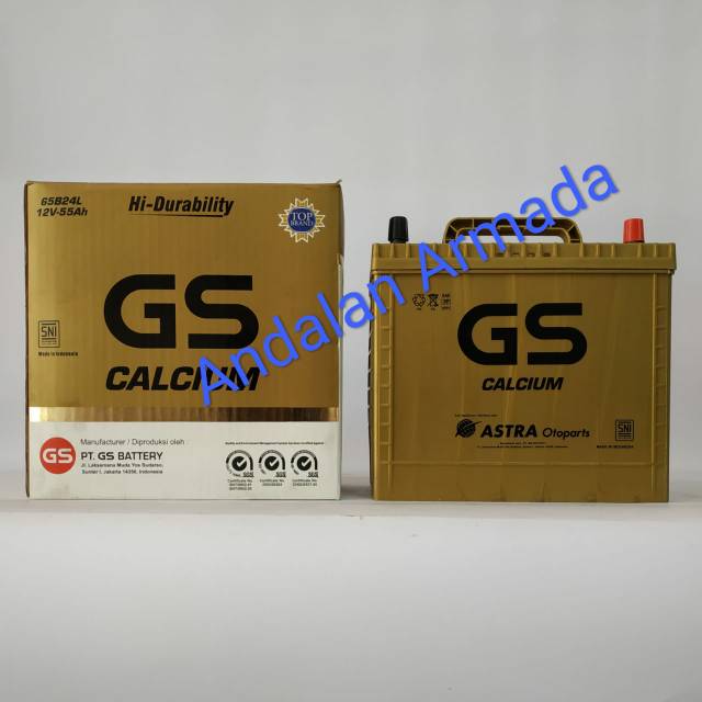 Aki kering Astra Otoparts GS Calcium NS60L 65B24L 55Ah