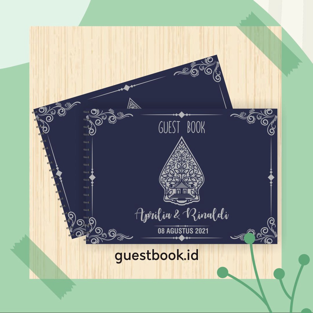 Custom Guest Book Model Adat / Custom Nama / Buku Tamu Pernikahan
