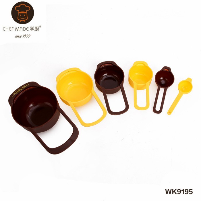 chefmade wk9195 plastic measuring spoon set / sendok takar