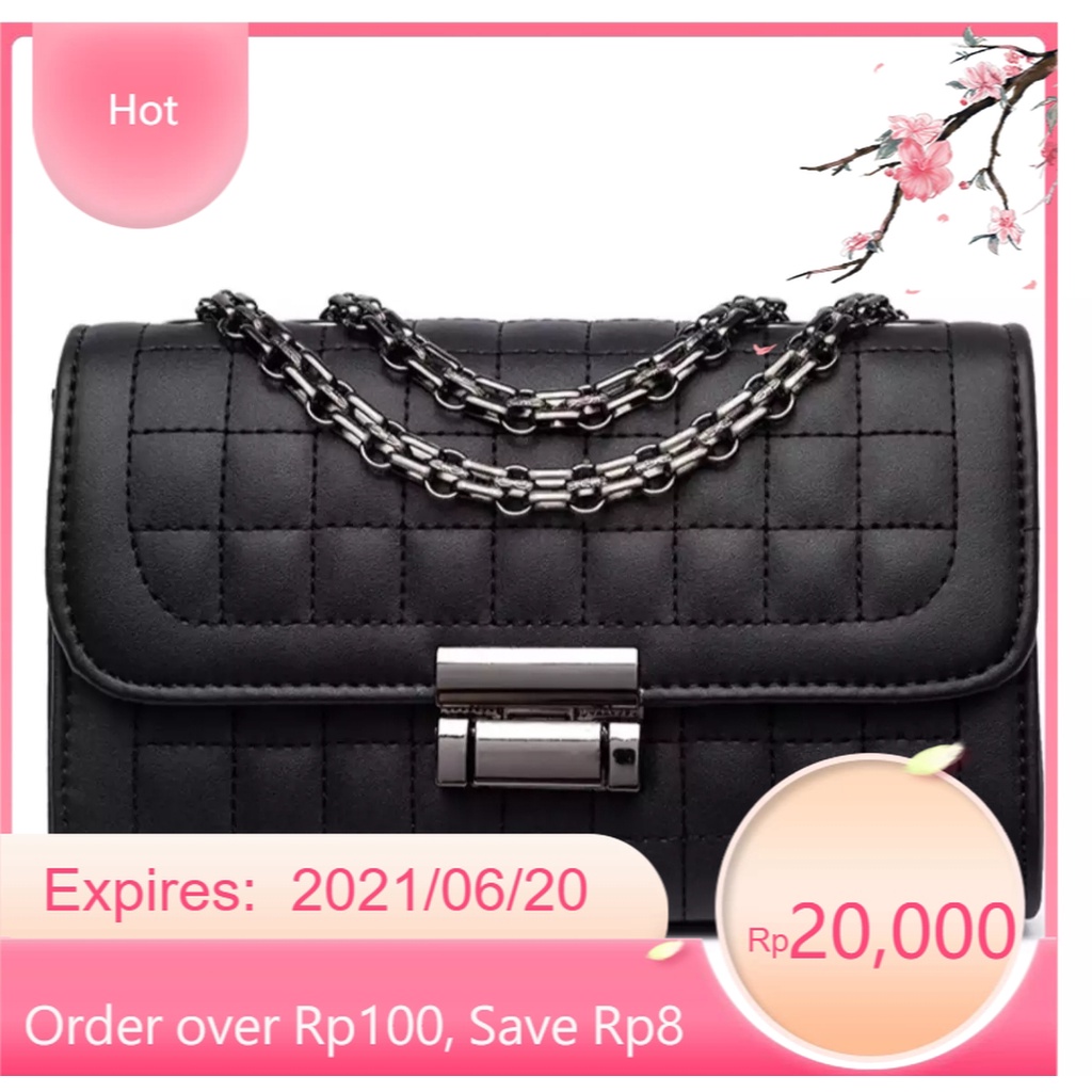 (COD) Tas Selempang Wanita Import Murah Model Chenel Terbaru Original - Caren Shoulder Bag