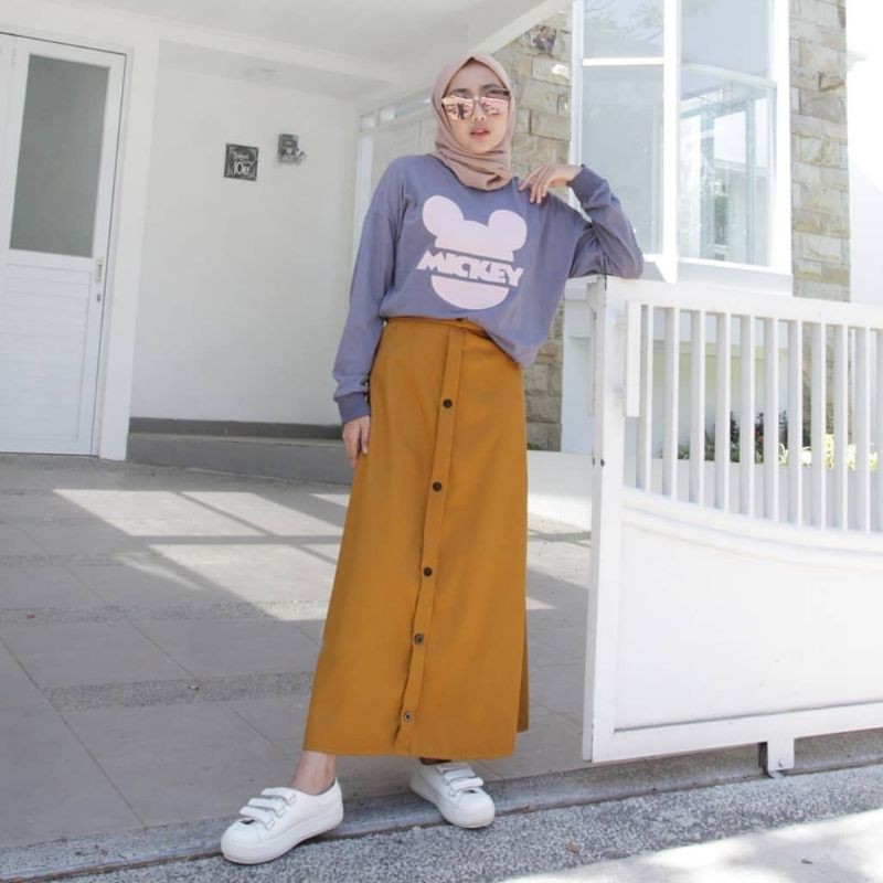 CASUAL BUTTON APE.STORE/ROK PANJANG KANCING DEPAN