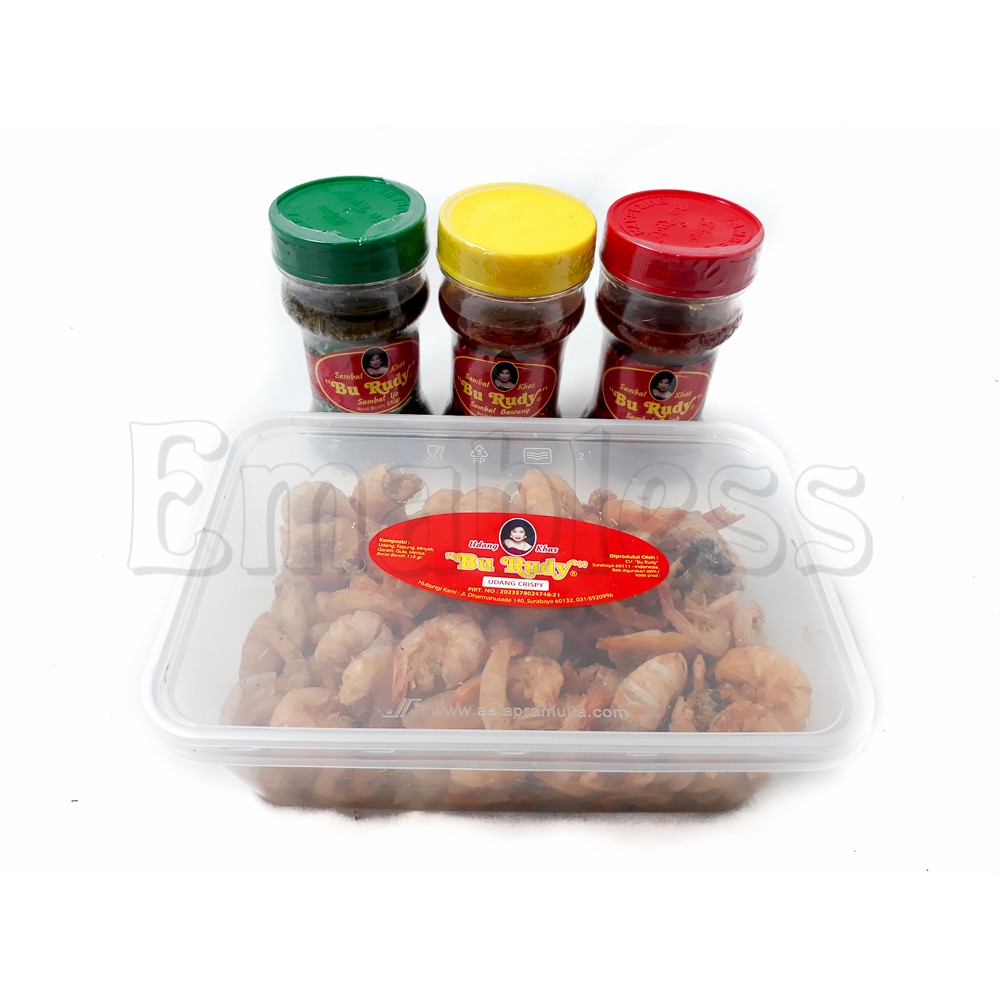 

Paket Udang Crispy Besar Sambal 3 Rasa Bu Rudy Oleh2 Bu Rudi Surabaya