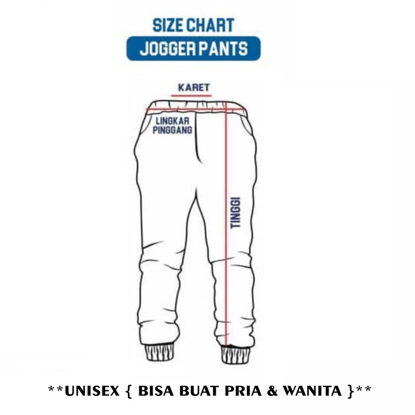 CELANA JOGER TERRY SWEATPANT PANJANG PRIA WANITA DEWASA JUMBO