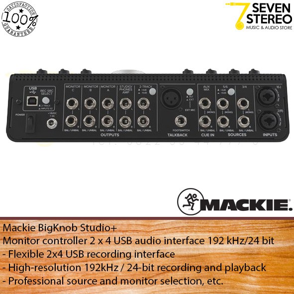 Mackie Big Knob Studio+ Monitor Controller With 2 X 4 Soundcard