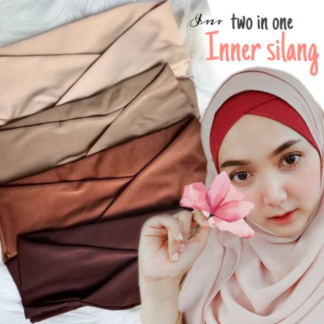 (BISA COD) Inner Jilbab Silang Iner Jersey Dalaman Hijab Kekinian Model Melodi / INNER 2 IN 1