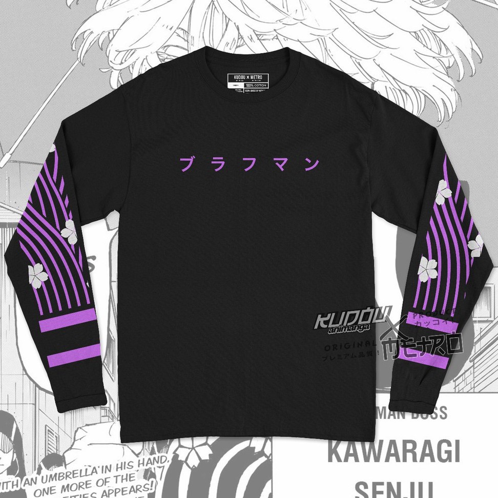 Longsleeve Brahman Gang Black Kawaragi Senju V2 Anime Manga Tokyo Revengers Premium Unisex