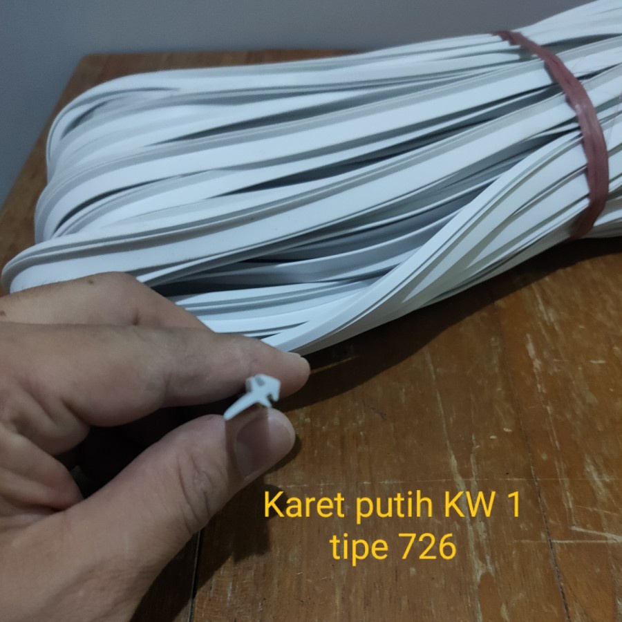 List karet jendela almunium type 726-putih KW1 (10 meter)