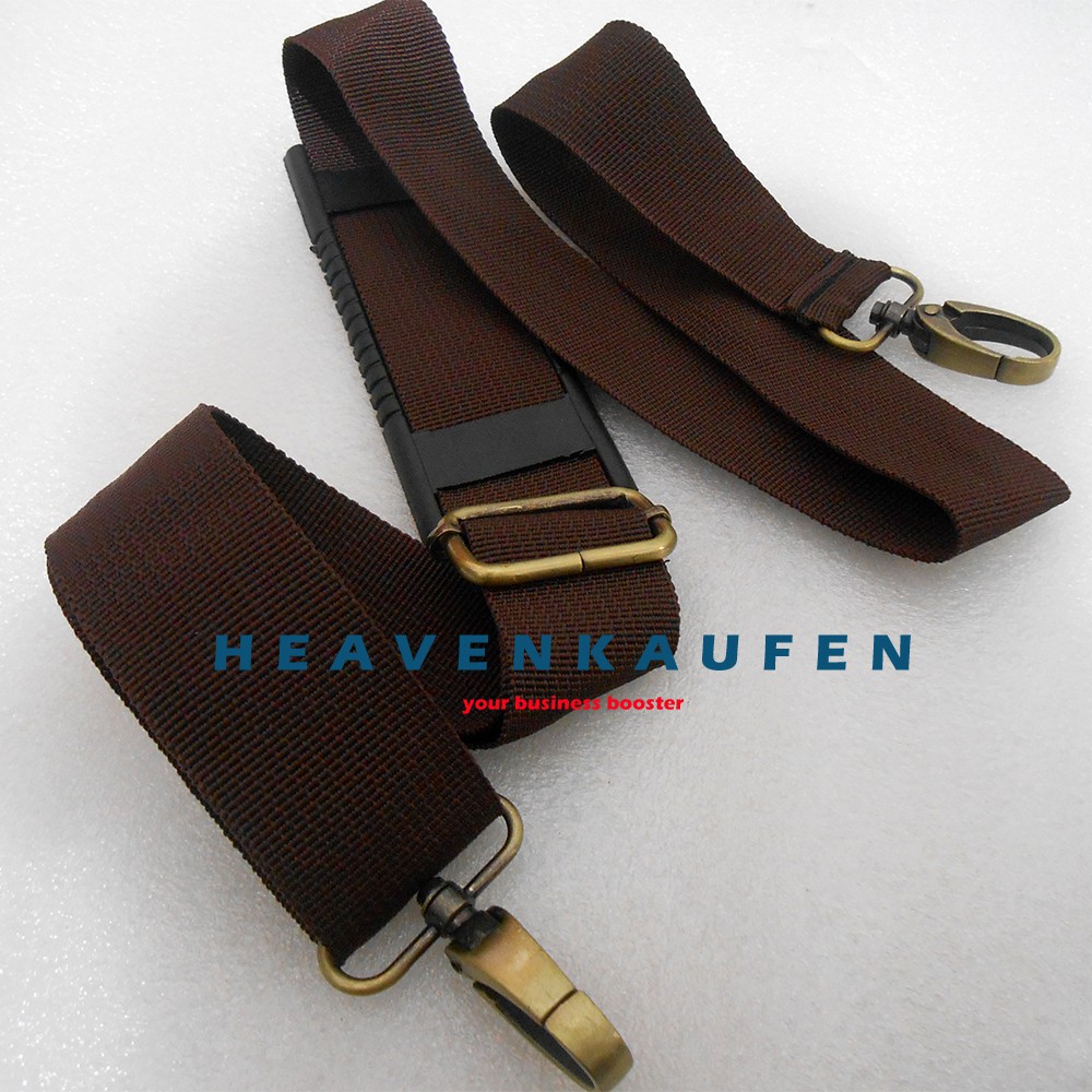 Tali Selempang Tas / Strap Tas Pria Lebar 3,8 cm Coklat Kait ATG Bakar