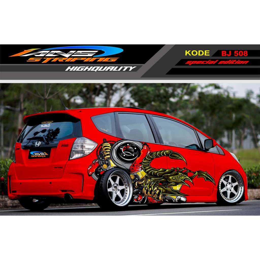 STICKER MOBIL JAZZ BRIO KALAJENGKING / STICKER MOBIL SCORPIO / DECAL STICKER MOBIL / VARIASI MOBIL