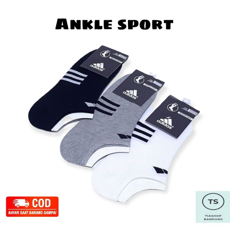 1 Lusin Kaos Kaki Olahraga Pendek (A-D1) || Kaos Kaki Sport Ankle Pria dan Wanita