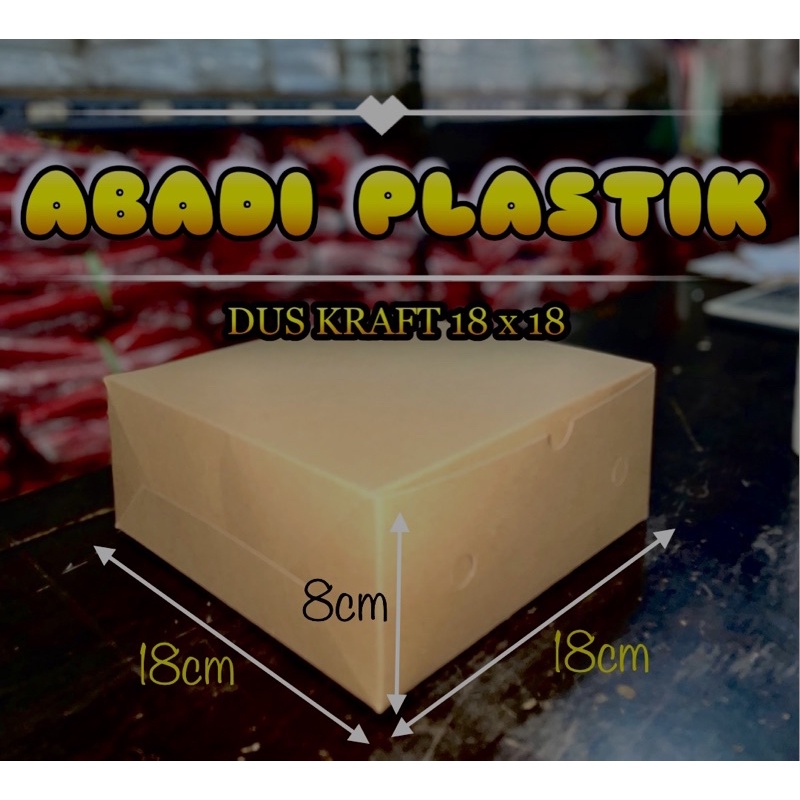 

DUS KRAFT /DUS NASI /KOTAK NASI/BOX NASI UKR 18X18 MIN OLDER 10CS