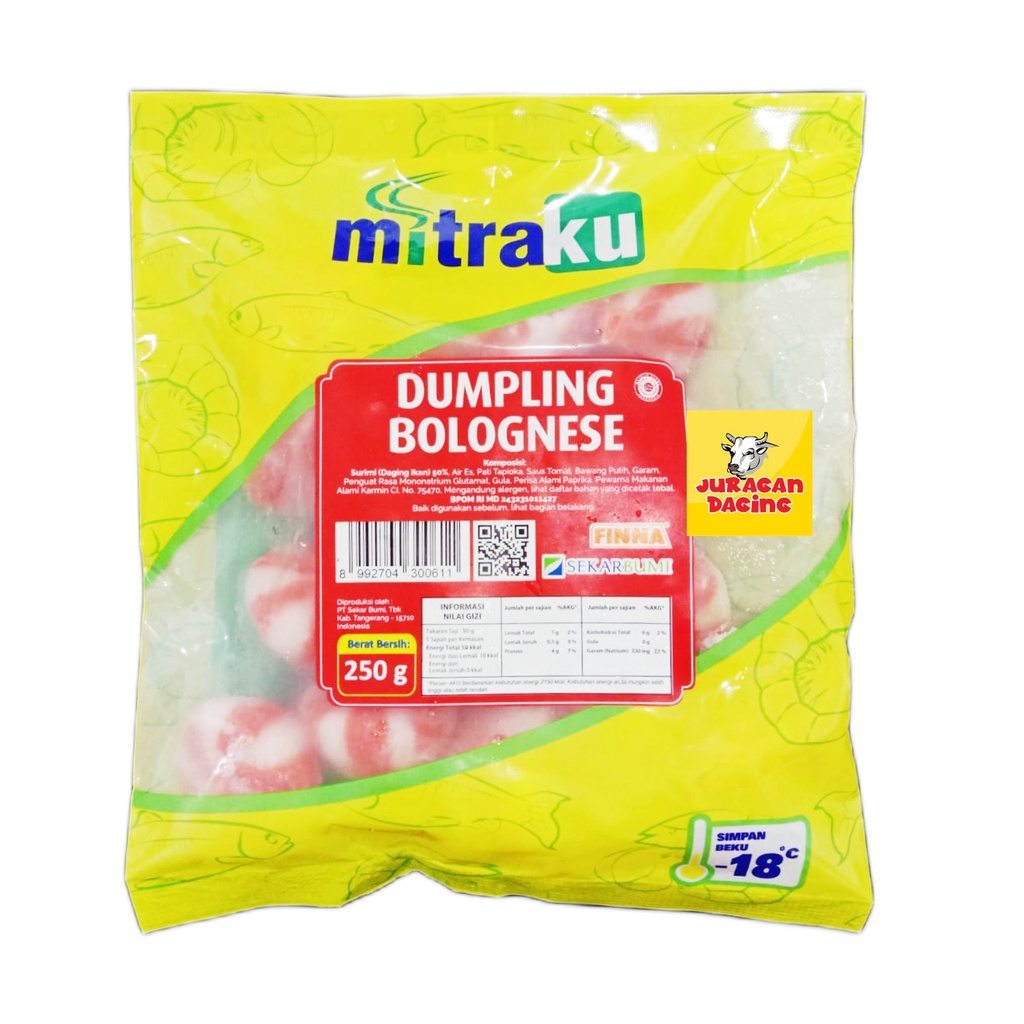 

Mitraku Dumpling Bolognese 250 gr