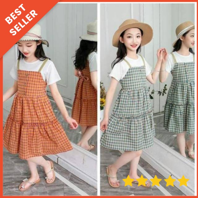 DRESS ANAK IMPORT PREMIUM FREE TAS ANYAMAN CANTIK 1-5 TAHUN / DRESS IMPORT ANAK CEWEK KATUN BONUS TAS