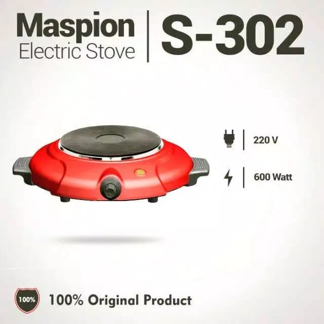 Maspion Kompor Listrik Portable S 302 - S302 - S-302  electric stove Merah