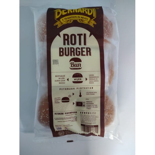 

Bernardi roti burger wijen/non wijen isi 6pcs dan 20pcs