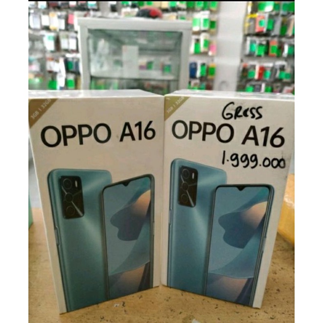 OPPO A16 Ram 3 Internal 32 & Ram 4 Internal 64, Garansi Resmi OPPO Indonesia