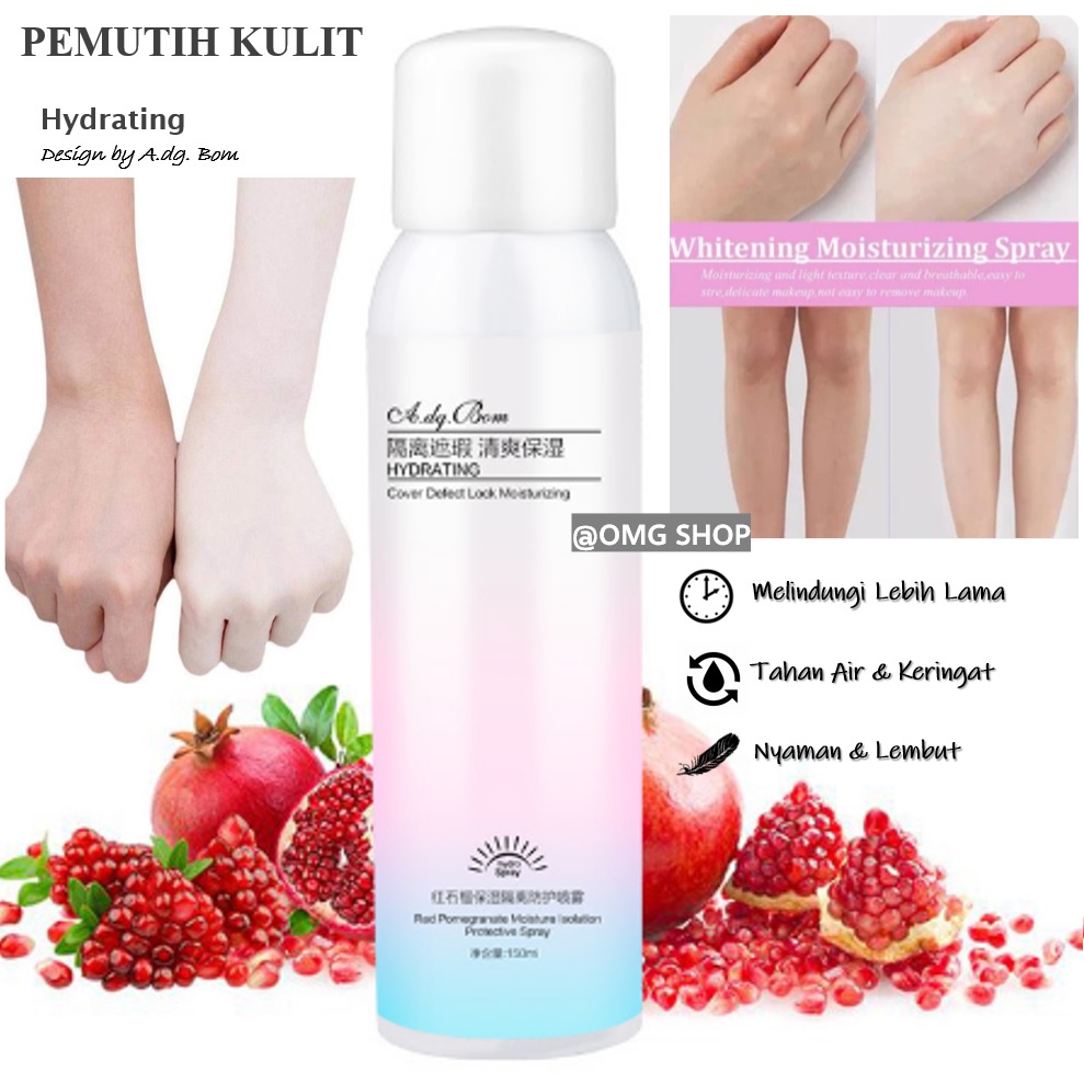 NEW - COD Termurah !!! HYDRATING Spray Pemutih Kulit Seluruh Tubuh 150 ml Sunscreen Pemutih Glowing Protection Body Cream Whitening Cream Whitening Body Spray / Pemutih Badan Pemutih Ketiak dan Selangkangan Pria Wanita Body Lotion Whitening Spray SPF