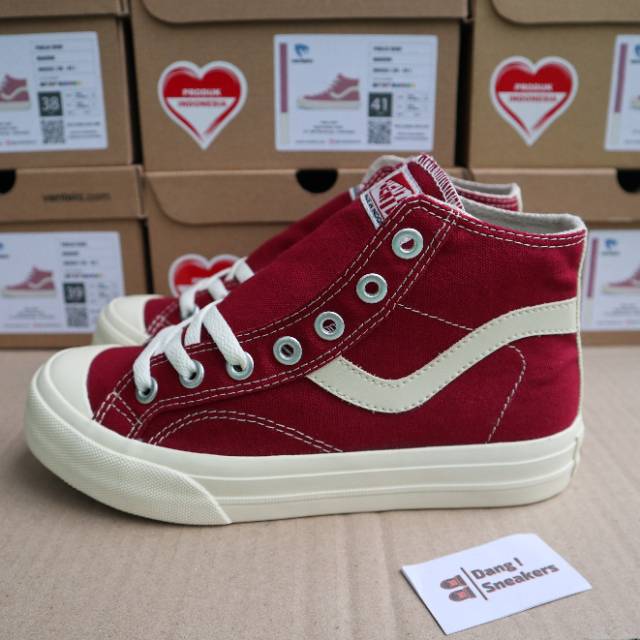 Sepatu Ventela Public Hi Maroon sneakers merakyar sale murah-2