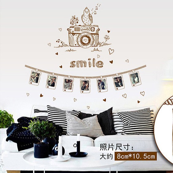 RELIZA WALLSTICKER / STIKER DINDING SMILE FRAME BINGKAI FOTO Wallsticker AY9203