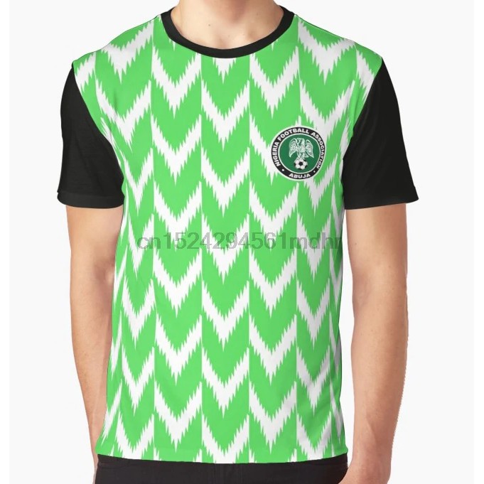 (Free Ongkir) Jual All Over Print T-Shirt Men Funy tshirt Nigeria jersey 2018  Short Sleeve O-Neck