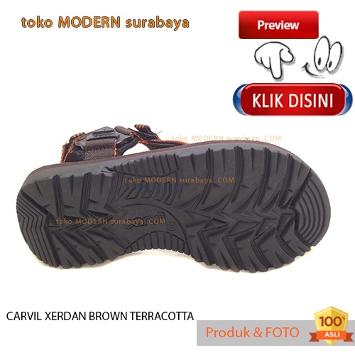 CARVIL XERDAN BROWN TERRACOTTA sandal anak sandal gunung slide spons