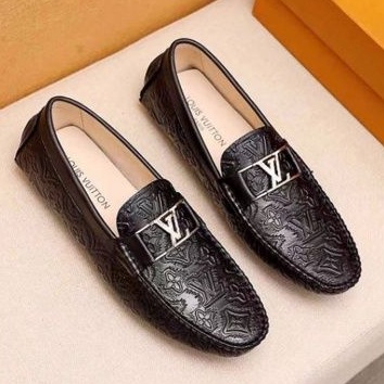 sepatu loafer lou is vuitton mirror quality shoes lv hitam kulit asli