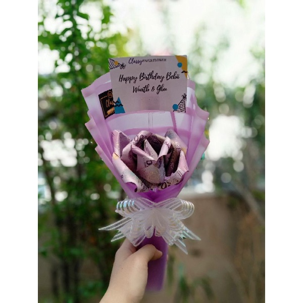 Small Money Roses 10k / Bucket Buket Bouquet Bunga Uang / Hadiah Kado Ultah Wisuda Anniv / Flower