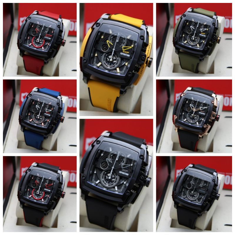 JAM TANGAN PRIA EXPEDITION E3008 RUBBER ORIGINAL GARANSI RESMI/JAM EXPEDITION COWOK E 3008