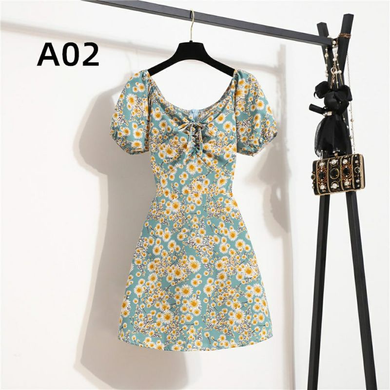 MIDI DRESS FASHION KOREA V NECK