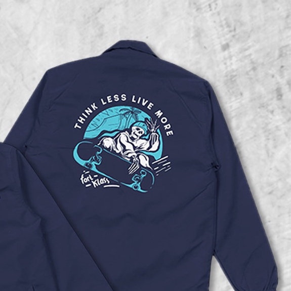 HIPNOP Live More Jaket Coach Pria Jaket Parasut Unisex