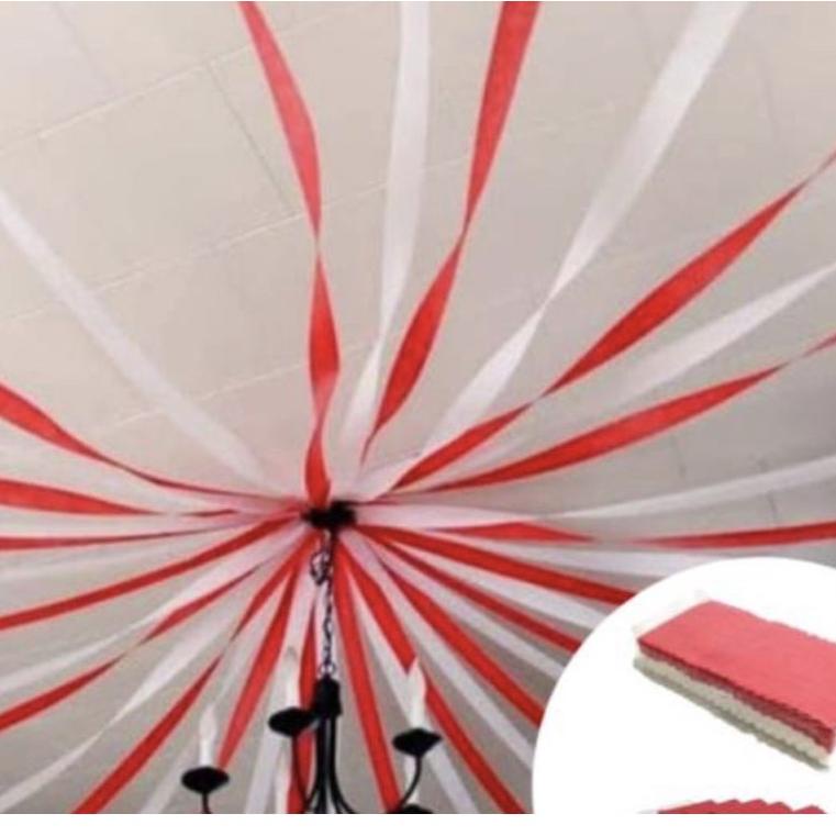 

[KODE IF7WE] Kertas Krep. Hiasan Merah putih. Dekorasi ulang tahun. Kertas hias