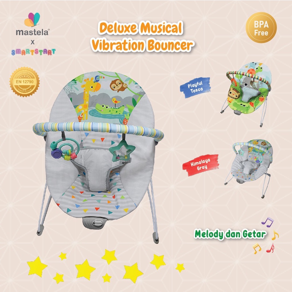 MASTELA Baby Bouncer 1 Recline BLUE- GIRAFFE - 6703-1