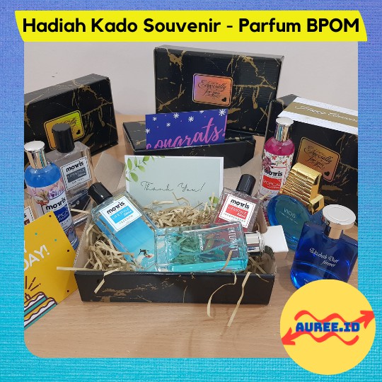 

TERMURAH Hadiah Hampers Souvenir Gift Box Kado Ulang Tahun, Pernikahan Berisi Parfum BPOM