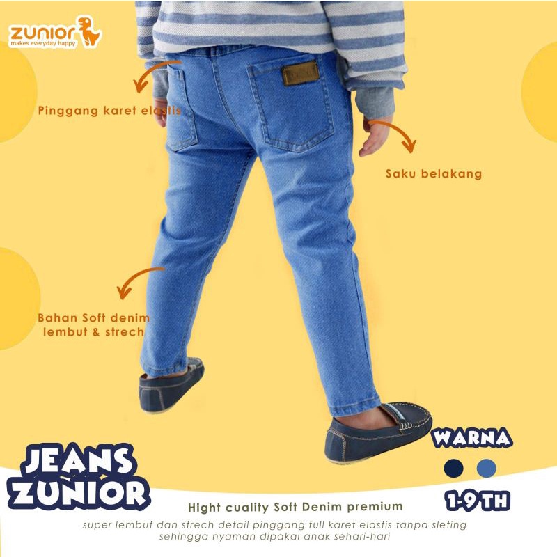 Celana Jeans Anak Laki Laki Panjang Bahan Soft Pants Zunior