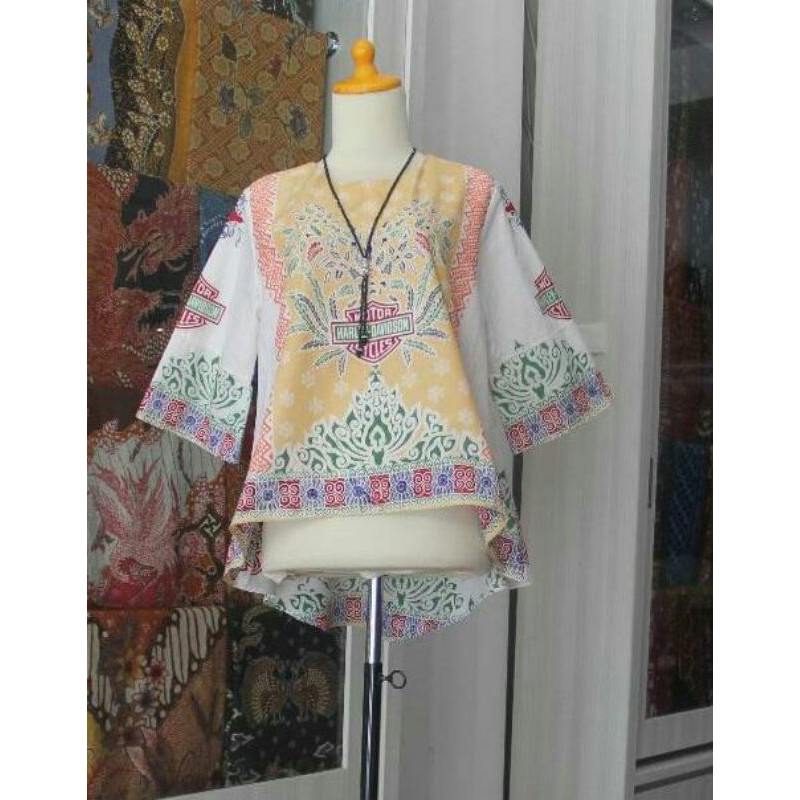 Atasan Batik Wanita Harley Davidson - Batik Modern - Baju Cewek Perempuan - Promo Murah Diskon Laris