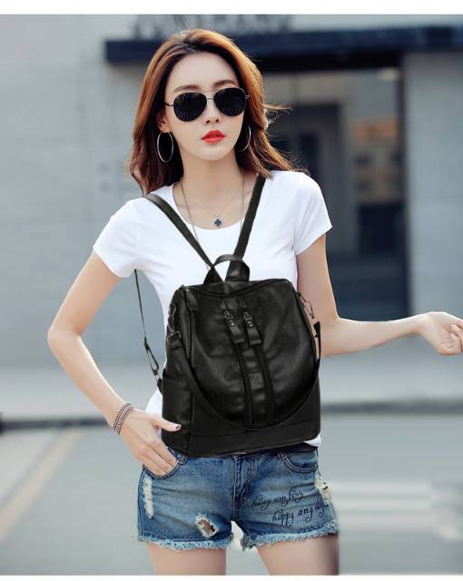 Tas Kulit Import Murah Backpack Kulit Leather Bag Murah Tas Ransel Multifungsi Tas Sekolah Fashion